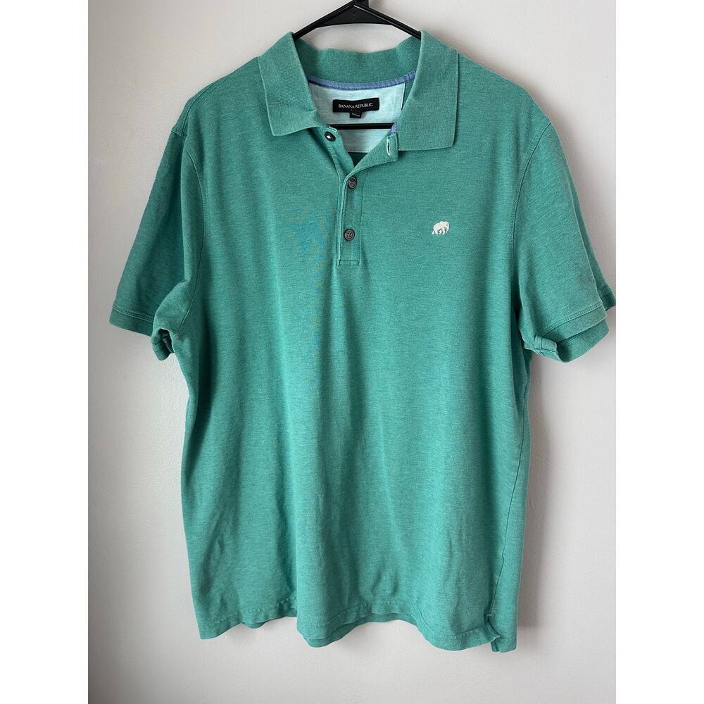 Banana Republic Men’s Green Polo XL Emblem
